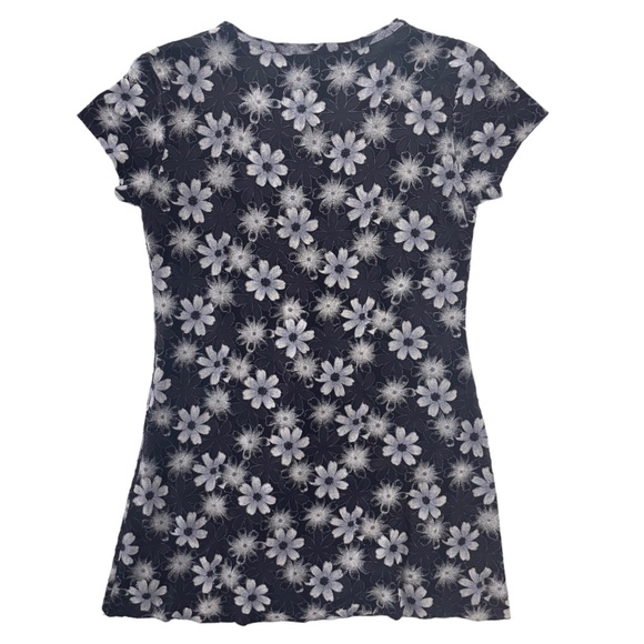 90s Burnout Daisy Print Mini Dress - Picture 4 of 7